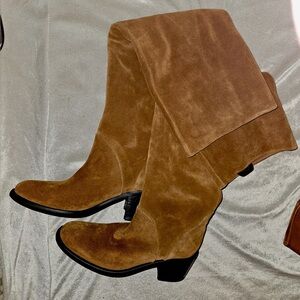 Jeffrey Campbell Ryding Over the Knee Boots Brown Suede Size 6 NWB $240